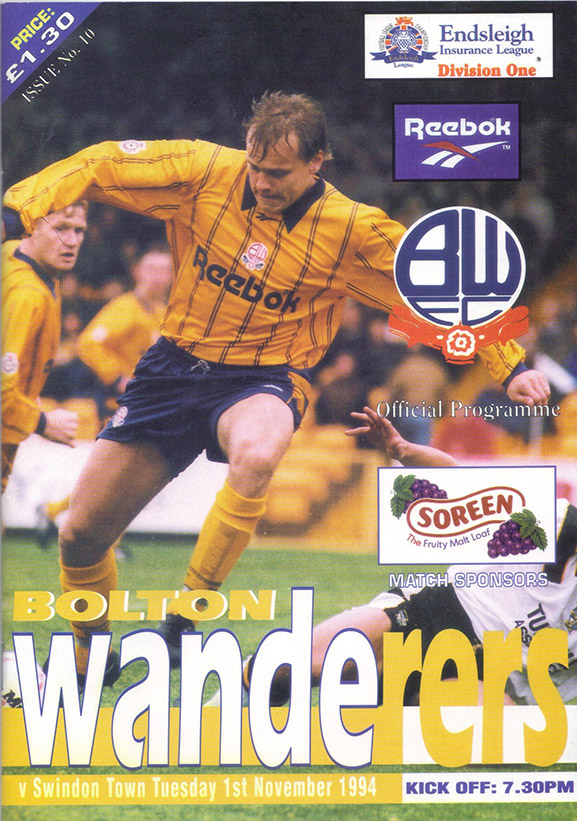 <b>Tuesday, November 1, 1994</b><br />vs. Bolton Wanderers (Away)
